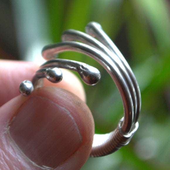 3 strand solid silver ring