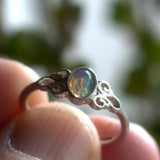 solid silver Opal ring