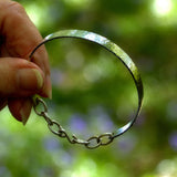 solid sterling silver textured bracelet