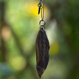sterling willow leaf nature pendant