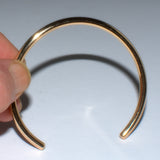 solid 375 yellow gold open bangle