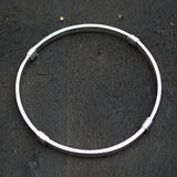 4 point wire wrap silver bangle