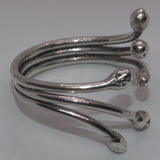 handcrafted silver 3 strand open ring