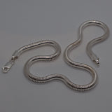 solid 925 silver snake chain necklace