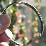 silver hammered stacking bangle