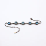 vintage Aquamarine 925 silver bracelet