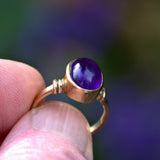 Amethyst solid 9ct yellow gold ring