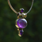 witchy Amethyst silver pendant necklace