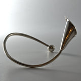 vintage solid silver Lily open bracelet