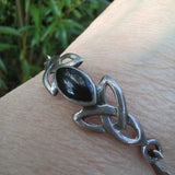 vintage Celtic silver and Onyx bracelet