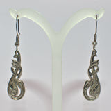 vintage silver zoomorphic bird earrings