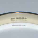 hallmarked solid white gold open bangle