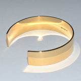 solid 375 gold open cuff bangle