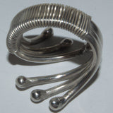 silver 3 strand wire wrap open ring