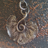 silver bracelet wood violet leaf