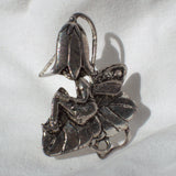 MASJ silver plated fairy flower brooch