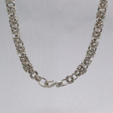 sterling silver woven chainmail style necklace