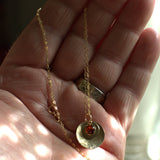 9ct yellow gold Amber pendant necklace