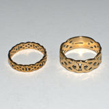 Solid 9ct Gold Celtic style ring, knotwork band