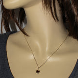 solid 9ct gold Garnet pendant necklace