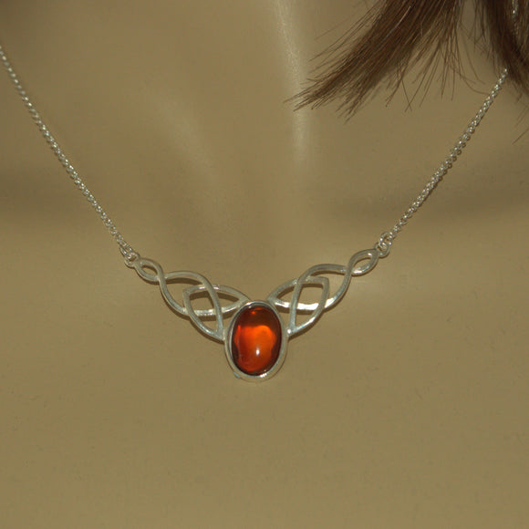 Orange-gem-Celtic-necklace