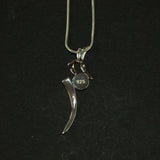 Garnet Aquarius birthday silver pendant necklace