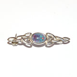 Celtic Opal Triplet and silver brooch