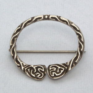 silver Celtic brooch pin