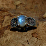 Blue flash Labradorite ring