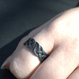 oxidised Silver Celtic ring