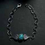 Celtic Turquoise and silver bracelet