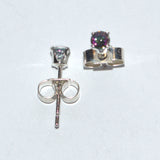 Fire Topaz silver stud earrings