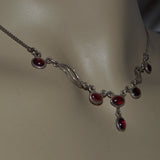 vintage silver and Garnet necklace