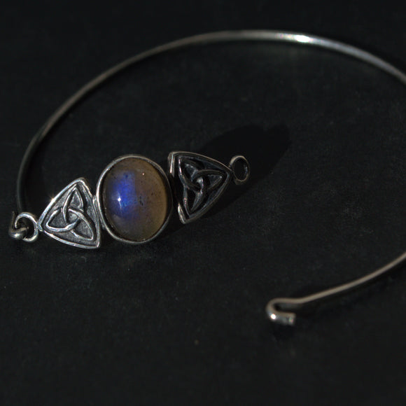 Celtic Labradorite and silver bracelet