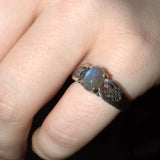 Silver Celtic Labradorite ring