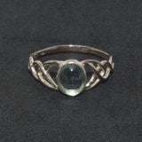 Sterling silver Aquamarine Celtic ring