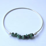 May birthday Emerald chip bracelet