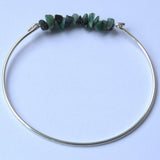 May birthstone Raw Emerald bracelet