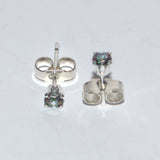 Mystic Topaz silver stud earrings