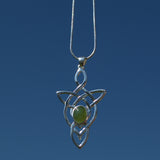 Silver Celtic Jade pendant