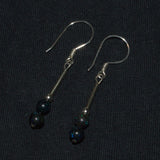 Bolder Opal and silver dangle earrings