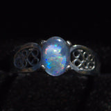 Celtic Opal and silver ring