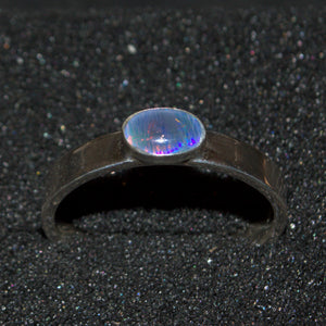 silver and Opal ring