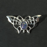 Opal Triplet and silver butterfly brooch