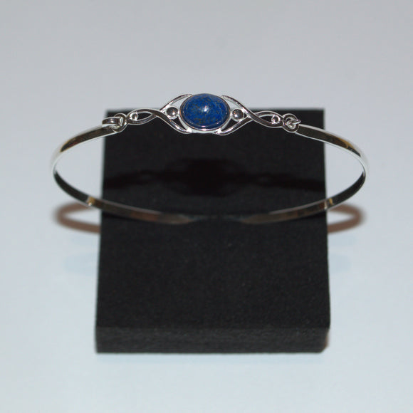 Lapis Lazuli silver Celtic bracelet