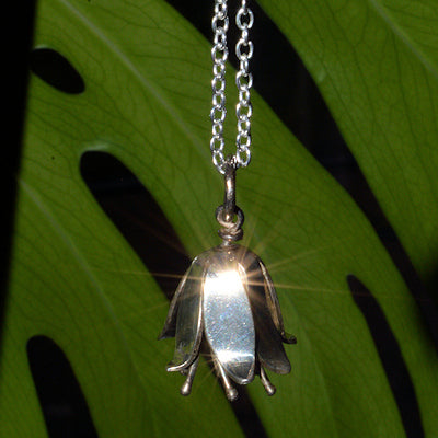 silver nature pendant necklace