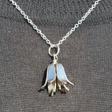 Sterling silver bluebell pendant necklace