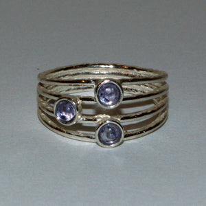 silver and Tanzanite ring