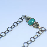 Celtic style Turquoise and silver bracelet