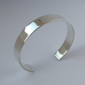 solid silver open cuff bangle